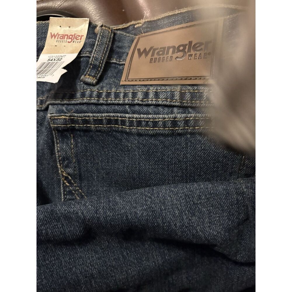 NEW Wrangler Rugged Wear Men's Blue Denim Jeans Size 54x32 - Picture 8 of 8